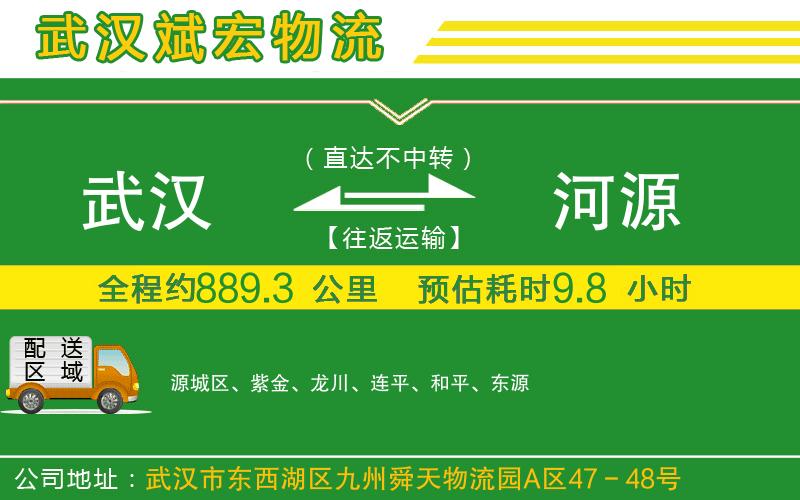 武漢到河源貨運(yùn)公司