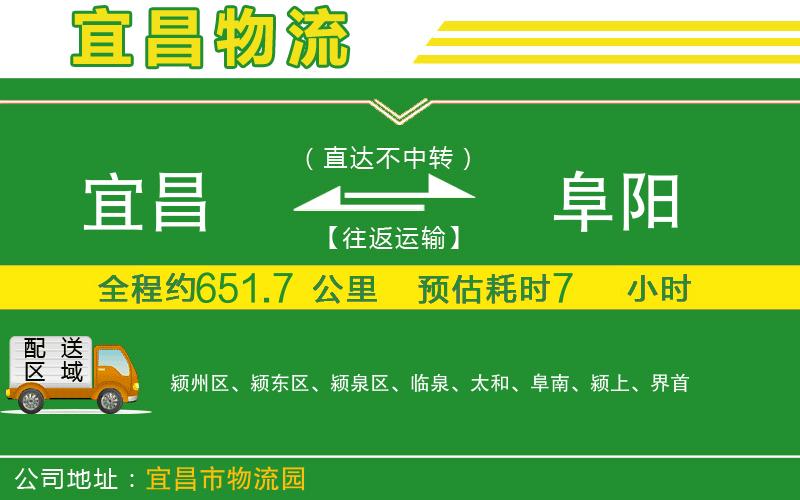 宜昌到阜陽物流公司