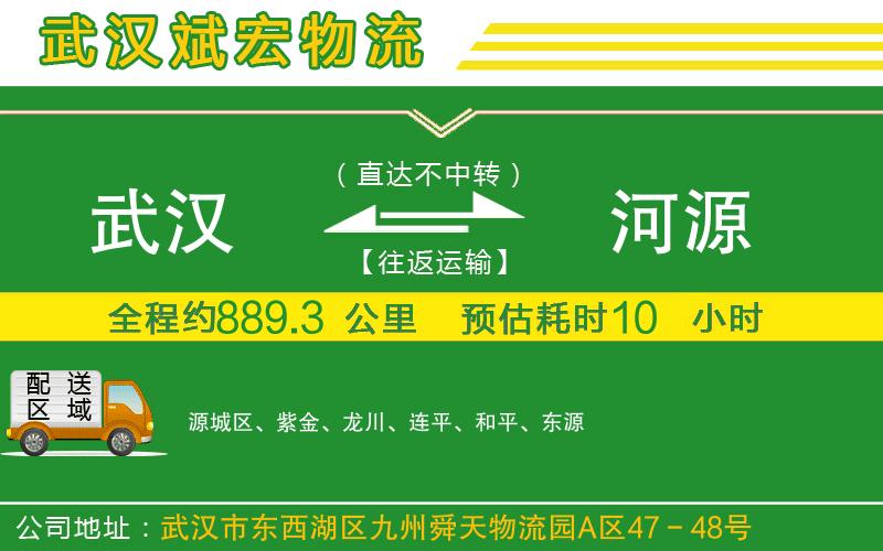 武漢到河源貨運(yùn)專線