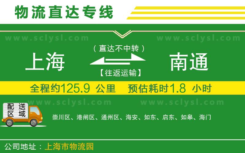 上海到南通物流專線