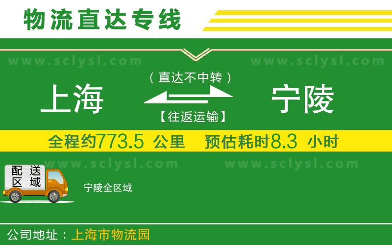 上海到寧陵物流專線