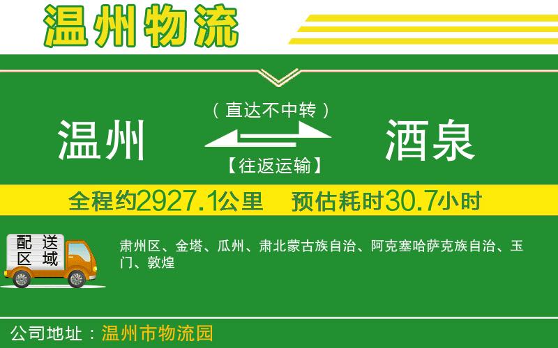 溫州到酒泉貨運(yùn)公司