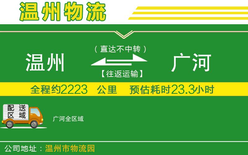 溫州到廣河貨運(yùn)專線