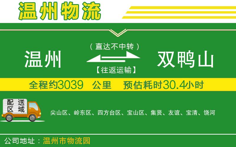 溫州到雙鴨山物流專線