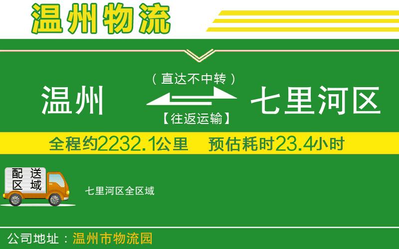 溫州到七里河區(qū)物流專(zhuān)線