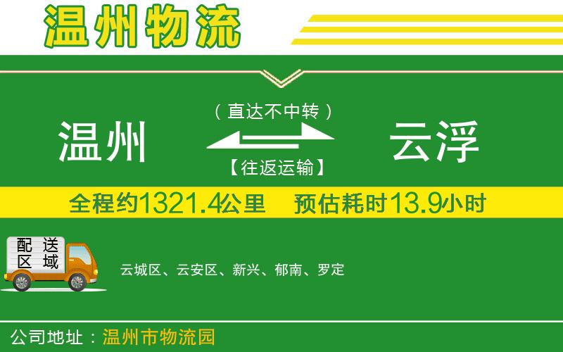 溫州到云浮物流專線